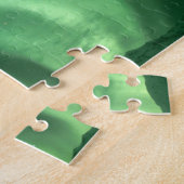 北の光、オーロラのボレアリス、麓の上に ジグソーパズル (側面)