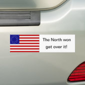 北の勝たれたステッカーの円形の星の旗 バンパーステッカー (車上)