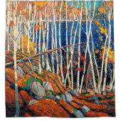 北の国で，有名な絵画の シャワーカーテン (正面)