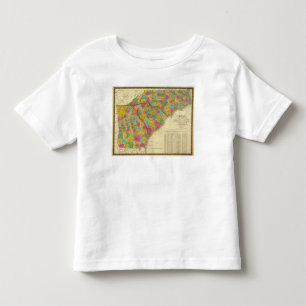 北の地図およびサウスカロライナおよびジョージア トドラーTシャツ