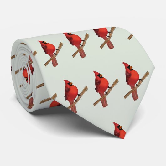 北の基本的で赤い鳥 ネクタイ (ロール)
