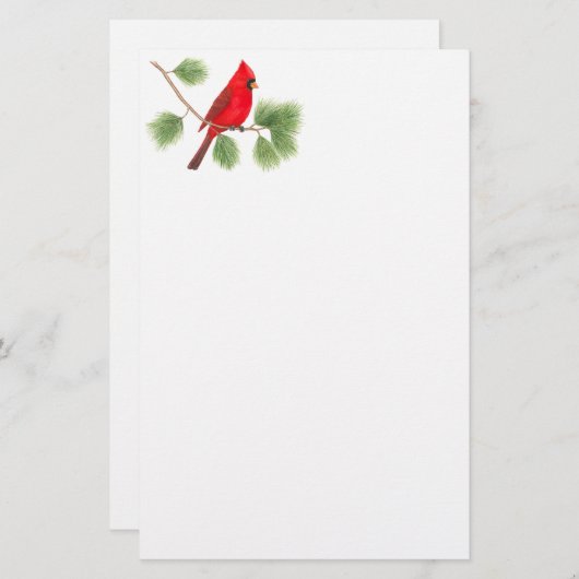 北の基本的なイラストレーションの文房具 便箋 (正面/裏面)