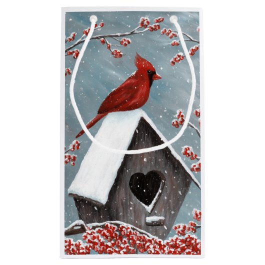 北の基本的な冬の雪 スモールペーパーバッグ (裏面)