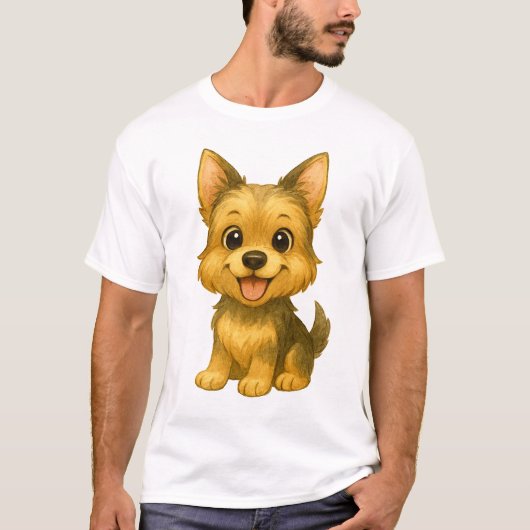 北の宝石: ヴィンテージ ヨークシャー・テリア Tシャツ (正面)