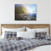 北の崖に二重の虹 キャンバスプリント (インサイチュ (寝室))