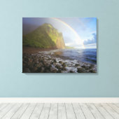 北の崖に二重の虹 キャンバスプリント (インサイチュ (ウッドフロア))