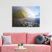 北の崖に二重の虹 キャンバスプリント (インサイチュ (リビング))