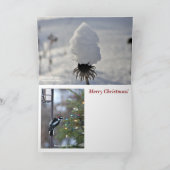 「北の木の上の季節だ!メリークリスマス サンキューカード (内部)