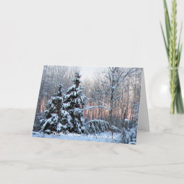 「北の木の上の季節だ!メリークリスマス サンキューカード