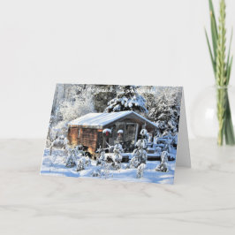 「北の木の上の季節だ!メリークリスマス サンキューカード