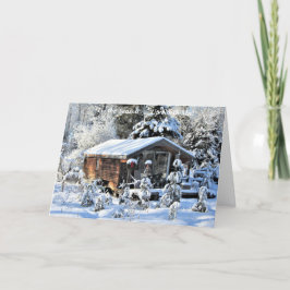 「北の木の上の季節だ!メリークリスマス サンキューカード