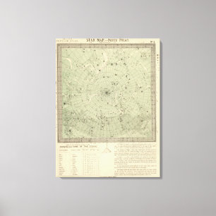 北の極圏の星図 キャンバスプリント