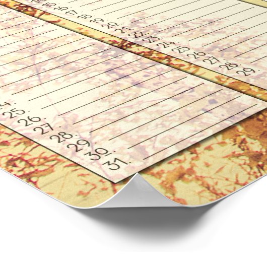 北の樺の木の美しい誕生日ポスター ポスター (角)