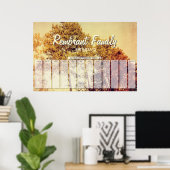 北の樺の木の美しい誕生日ポスター ポスター (ホームオフィス)