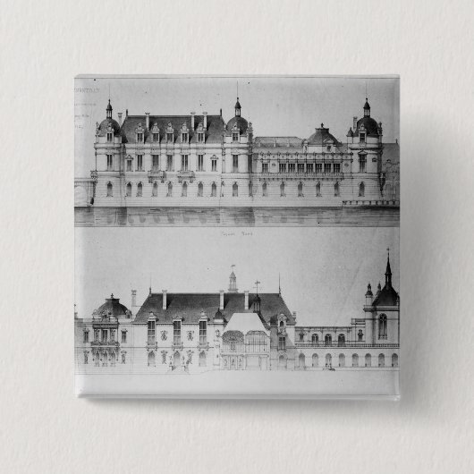 北の正面の復元のために設計して下さい 缶バッジ (正面)