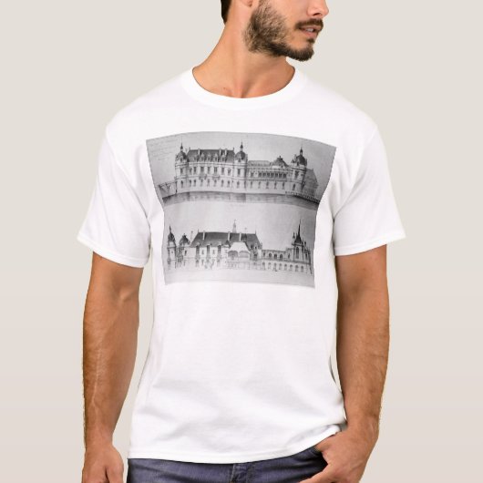 北の正面の復元のために設計して下さい Tシャツ (正面)