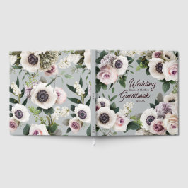 北の水滴グレーに白いアネモネ ゲストブック