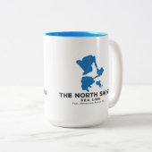 北の海岸のアシカの飲料容器 ツートーンマグカップ (正面右)