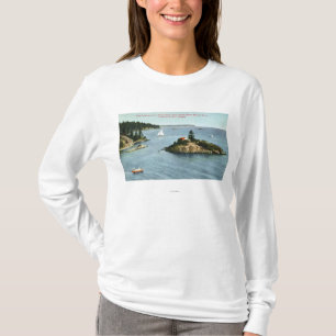 北の海岸ポイント灰色の海洋ドライブ概観 Tシャツ