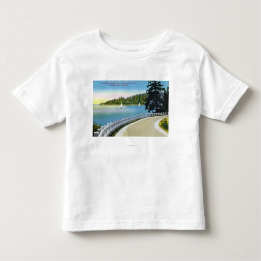 北の海岸ポイントAtkinsonの海洋ドライブ概観 トドラーTシャツ (正面)