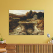 北の滝 キャンバスプリント (インサイチュ (リビング))