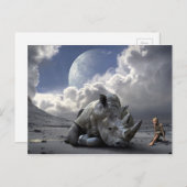 北の白いサイの最後 ポストカード (正面/裏面)