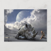 北の白いサイの最後 ポストカード (正面)