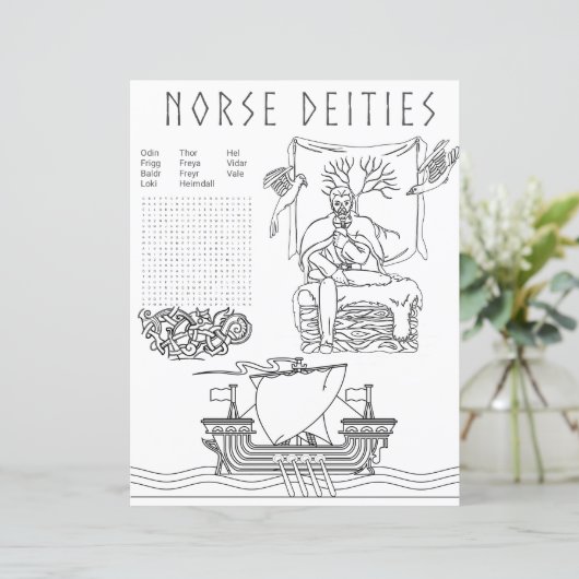 北の神々の異教の彩色と活動シート (スタンド正面)