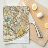 北の空の星図と星座の地図 キッチンタオル (四つ折り)