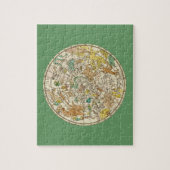 北の空の星図と星座の地図 ジグソーパズル (縦)