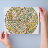 北の空の星図と星座の地図 チラシ (手)