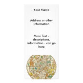 北の空の星図と星座の地図 ラックカード (裏面)