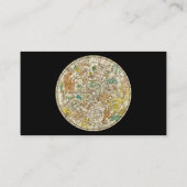 北の空の星図と星座の地図 名刺 (裏面)