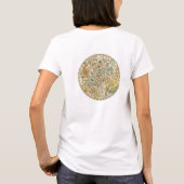 北の空の星図と星座の地図 Tシャツ (裏面)