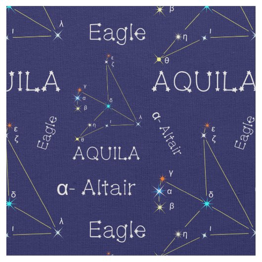 北の空の星座アクラ ファブリック (クローズアップ)