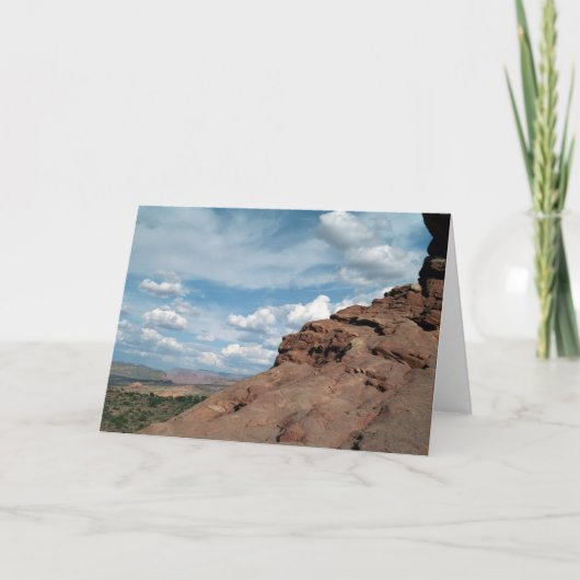 北の窓のアーチのユタの砂漠の景色の写真 カード (正面)