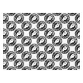 北の精神のロゴの黒 テーブルクロス (正面(横))