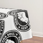 北の精神のロゴの黒 テーブルクロス (インサイチュ)