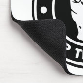 北の精神のロゴの黒 マウスパッド (コーナー)