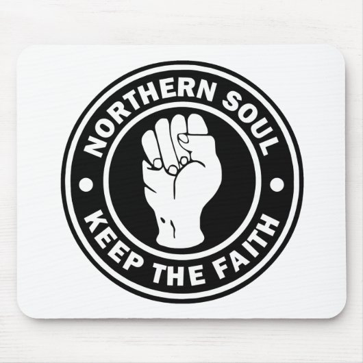 北の精神のロゴの黒 マウスパッド (正面)