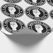 北の精神のロゴの黒 ラッピングペーパー (角)