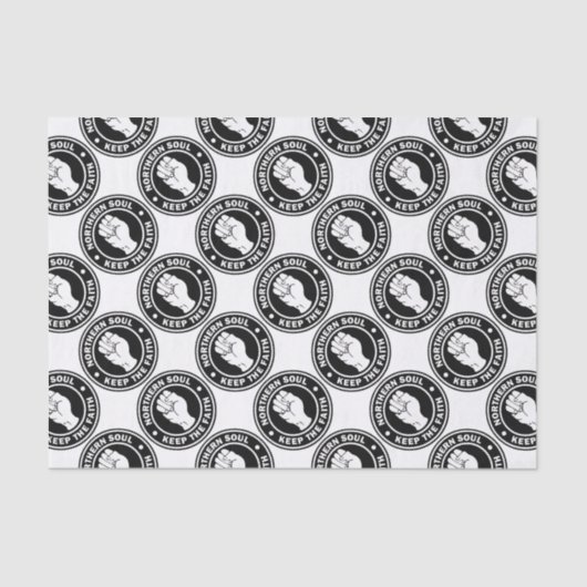 北の精神のロゴの黒 薄葉紙 (正面)