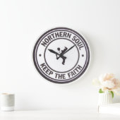 北の精神は信頼のスローガン及びダンサーを保ちます ラージ壁時計 (ホーム)