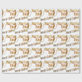 北の精神。 I愛はそれ-金ゴールド ラッピングペーパー (フラット)