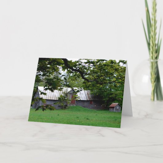 「北の納屋」古い肥育した農家 カード (正面)