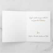 北の自然の中の美しい冬の天使 カード (内部)