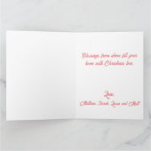 北の自然の中の美しい冬の天使 カード (内部)