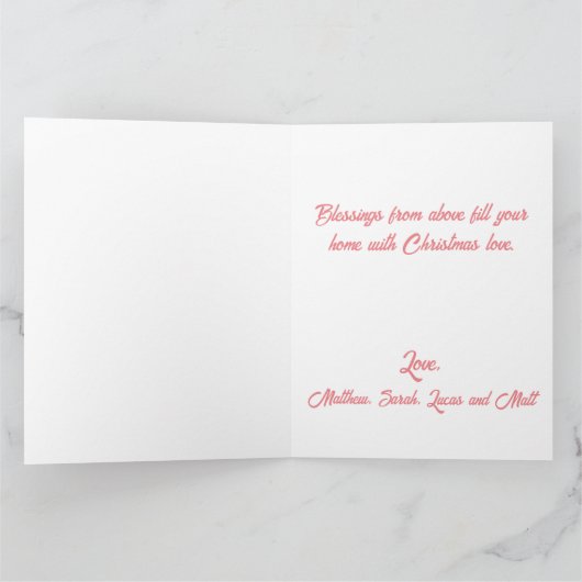 北の自然の中の美しい冬の天使 カード (内部)