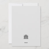 北の自然の中の美しい冬の天使 シーズンカード (裏面)