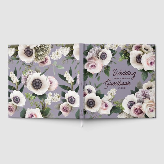 北の雫グレーに咲く白いアネモネ ゲストブック (全面)